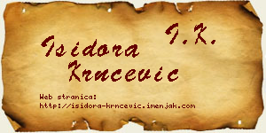 Isidora Krnčević vizit kartica